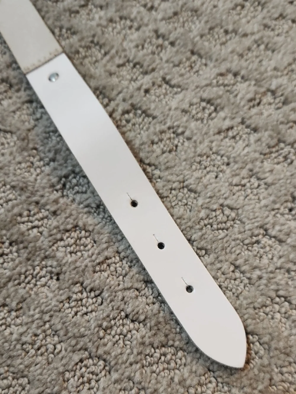 Lorena Antoniazzi White Leather Floral Embossed Silver Pewter XL Waist Belt